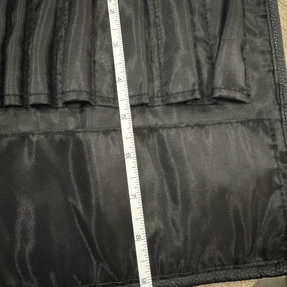 Sephora Black Quilted Cosmetic Bag brush holder faux leather - Picture 7 of 7